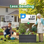 Quictent Galvanized Raised Garden Bed Kit, Strengthened by Crossbar, Dark Gray - Image 3