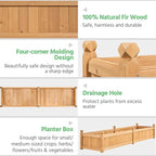 Yaheetech 90.5″ L×23.5″ W×16″ H Wooden Raised Garden Bed, Horticulture Wood - Image 4