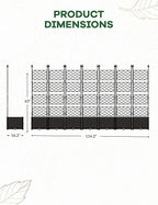 7 PCS Raised Garden Bed with Trellis, Outdoor Vertical Garden with Privacy - Image 2
