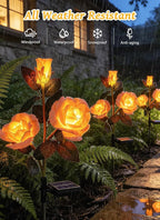 Brightown Outdoor Solar Flower Lights, 4 Pack Solar Garden Light - Image 5