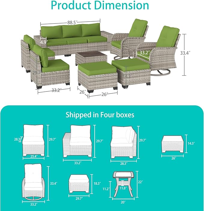 11-Piece Outdoor Patio Furniture Set - Image 2
