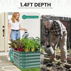 5×3×1.4FT Galvanized Raised Garden Bed Outdoor, Metal Raised Garden Bed Kit - Image 6