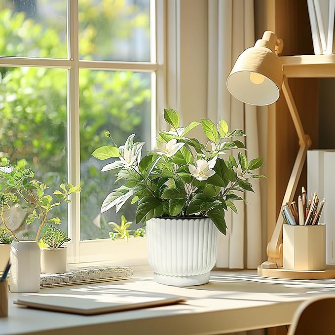T4U 6 Inch Self Watering Pots for Indoor Plants, 6 Pack Plant Pots, Self - Image 8