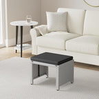 Best Choice Products Set of 2 Wicker Ottomans, Additional Seating, Side Table - Image 2