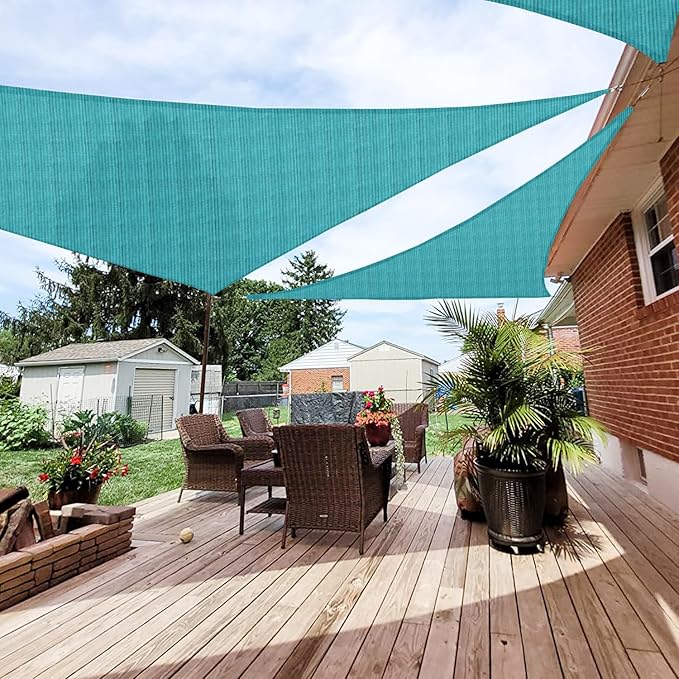 Patio Paradise 16' x 16' x 16' Sun Shade Sail Triangle Canopy Shade Cloth by Patio