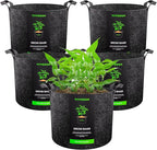 VIVOSUN 5-Pack 2 Gallon Grow Bags Heavy Duty Thickened Nonwoven Fabric Pots by VIVOSUN