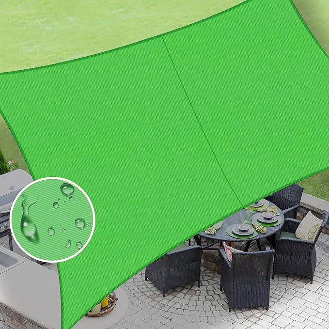 LOVE STORY Rectangle 10'x16' Waterproof Sun Shade Sail Canopy UV Block by LOVESTORY