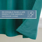 TOWN & COUNTRY BASICS Cabana Solid Heavyweight Indoor Outdoor Curtains - Image 6