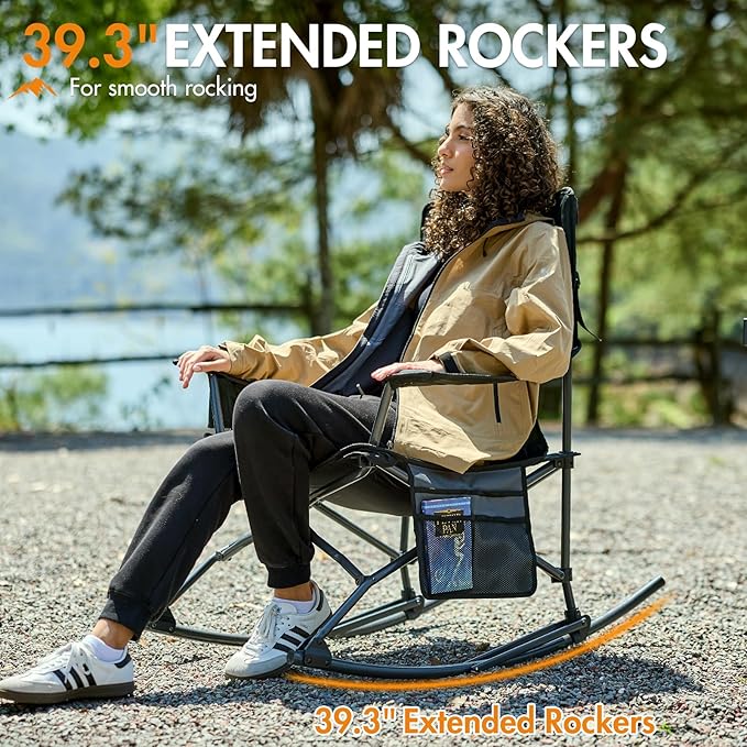 Portal Outdoor Rocking Chair Camping Folding Portable Rocker - Image 4