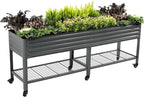 Rolling Elevated Raised Garden Bed-V Series, 1400 Lbs Weight Capacity, Outdoor by VegoGarden