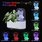 Self-Watering Plant Pot with LED Note Board & 7 Colors Pen, Led Acrylic Message - Image 8