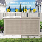 320 Gallon Outdoor Storage Box, Large Waterproof UV Resistant Deck Box - Image 7
