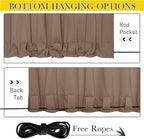 NICETOWN 2 Panels Blackout Patio Waterproof Outdoor Curtains, Top & Bottom - Image 4