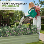 5-in-1 Adjustable Raised Garden Bed Kit | Galvanized Planter Boxes - Image 2