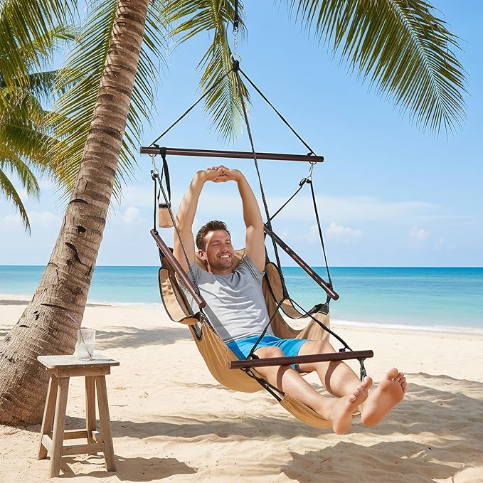 ONCLOUD Upgraded Unique Hammock Hanging Sky Chair, Air Deluxe Swing Seat - Image 5