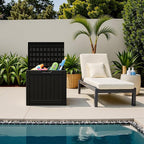 Flamaker Resin Deck Box 40 Gallon Waterproof Outdoor Indoor Storage Box - Image 2