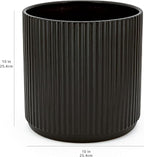 Amazon Basics Fluted Ceramic Round Planter - Image 6