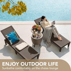 Devoko Outdoor Chaise Lounge Chair Set of 4 - Image 5