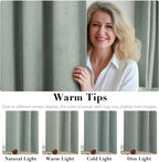 H.VERSAILTEX Linen Blackout Curtains 63 Inches Long 100% Blackout Thermal - Image 5
