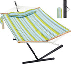 Two Person Hammock with Stand for Outside Heavy Duty, Outdoor Patio Hammock by HomgavaLiveWhatYouLove