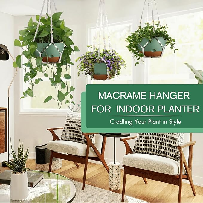 3 Pack 8/10/12 Inch Hanging Planters - Image 2