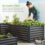Best Choice Products 8x4x2ft Outdoor Metal Raised Garden Bed, Deep Root Planter - Image 7