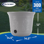 Suncast 300 Foot Heavy Duty 5 Gallon Decorative Plastic Hose Pot - Image 3