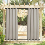 NICETOWN 2 Panels Gazebo Curtains Outdoor Waterproof & Windproof, Top and - Image 2
