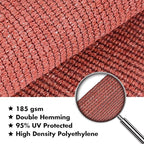 KANAGAWA Sun Shade Sail Curved 24'X24' Rust Red Rectangle Outdoor Shade Cover - Image 6