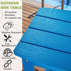 Y&M Outdoor Side Table, HIPS Adirondack Small Single Table, Waterproof Square - Image 8