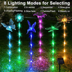 Set of 6 Arcylic Solar Lights for Outside, Solar Powered Garden Decorations - Image 5