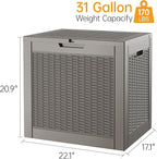 Outdoor Storage Box, Resin Deck Boxes Indoor and outdoor, Waterproof Storage - Image 2