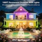 100FT Permanent Outdoor Lights for House Waterproof, Outdoor Permanent led - Image 4