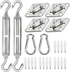 YOFIT 40 Pcs Shade Sail Hardware Kit, 5 Inch Outdoor Sun Sail Accessories by yofit