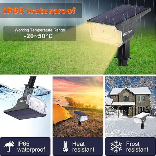 40 LEDs Spotlights, IP65 Waterproof Solar Powered Landscape Spotlights 2-in-1 - Image 2
