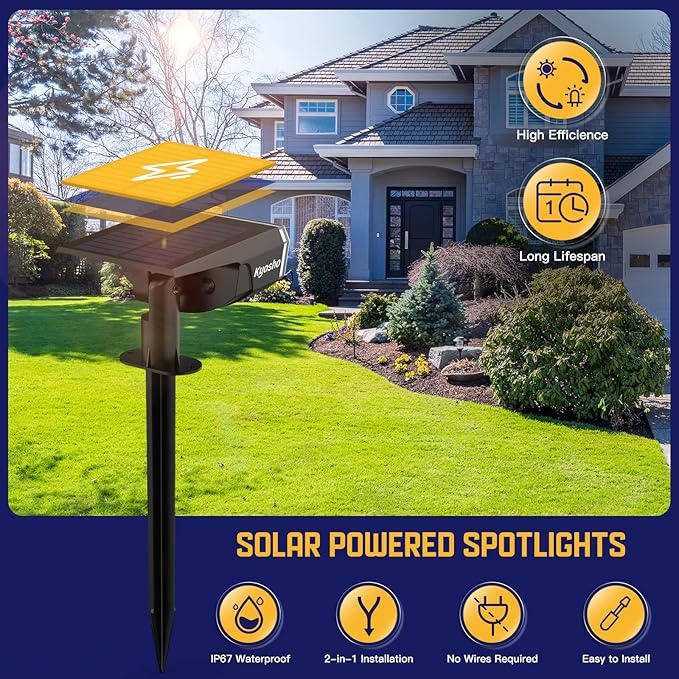 Kyosho IP67 Waterproof Color Solar Spot Lights Outdoor, Color Changing Outdoor - Image 5