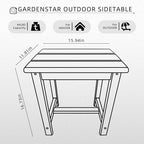 Adirondack Square Side Table, one-Tier Outdoor end Table, Patio Side Table - Image 3