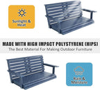 Poly Lumber 2-Seat Porch Swing, HIPS 4.5-Feet Bench Swing - Image 4