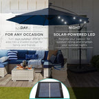 Best Choice Products 10ft Solar LED Offset Cantilever Hanging Market Patio - Image 3
