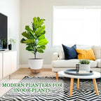 2 Pack 10 inch Plant Pots, Plastic Self Watering Planters - Image 2