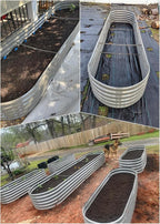 A ANLEOLIFE 12X3X1.5 ft Galvanized Raised Garden Beds Outdoor, Oval Extra Large - Image 5