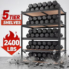 REIBII 2400LBS Storage Shelves 5 Tier Garage Shelving Heavy Duty, Adjustable - Image 4