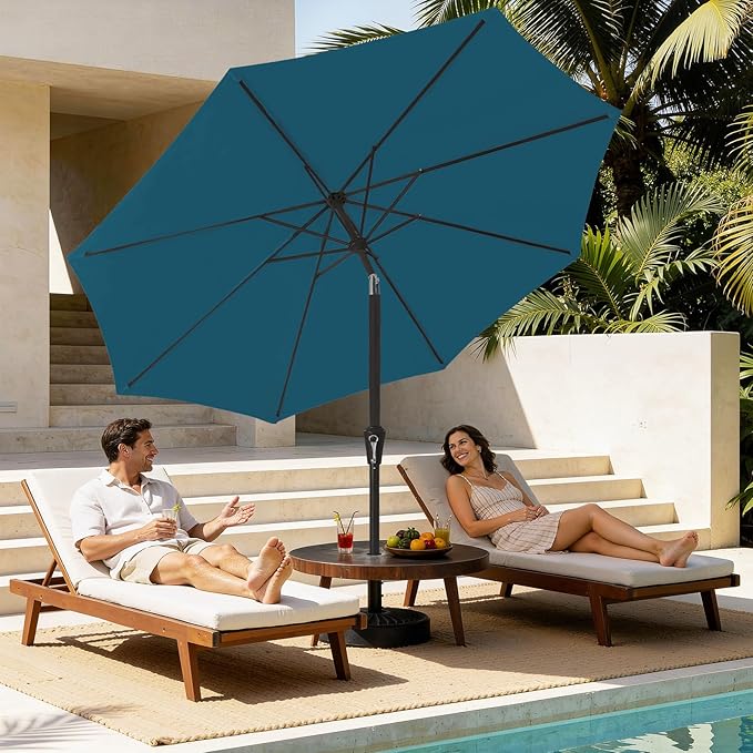 MEWAY 9ft Patio Umbrella Outdoor Table Umbrellas - Image 3
