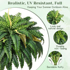 MARTINE MALL 2Pcs 48'' Fake Ferns Artificial Ferns - Image 4