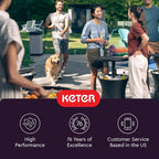 Keter Pacific Cool Bar Outdoor Patio Furniture and Hot Tub Side Table - Image 15