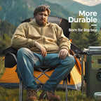 ALPHA CAMP Heavy Duty Camping Chair 500LBS Capacity, Oversized Folding Chair - Image 6