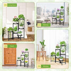 iDavosic.ly Plant Stand Indoor Outdoor, 6 Tier Corner Metal Flower Display - Image 3