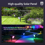 Philips 6 Packs Solar RGBW Spot Lights Outdoor, 18 LED Solar Powered Landscape - Image 5