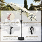 Simple Deluxe 9' Patio Umbrella Outdoor Table Market Yard Umbrella - Image 3
