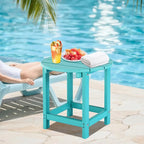 LZRS Round Adirondack Patio Side Table End Table, Outdoor Side Tables - Image 2